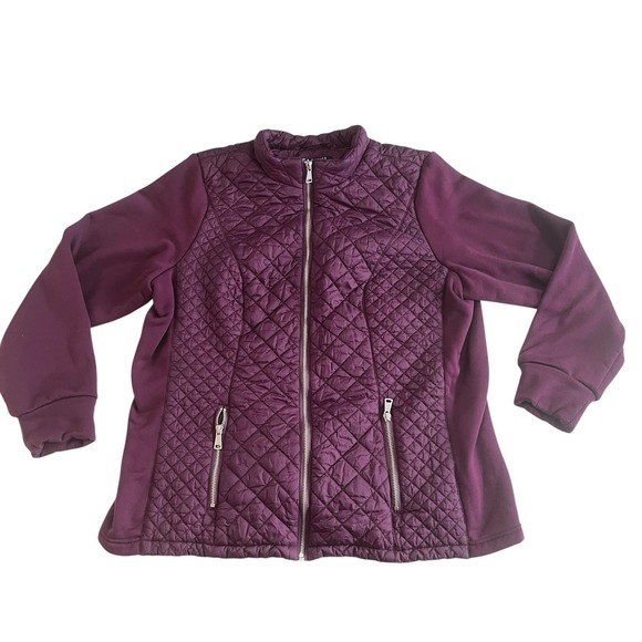 Baccini Jackets & Blazers - Baccini Women's Size 18/20 Purple Quilted Jacket Lightweight‎ Packable Pockets